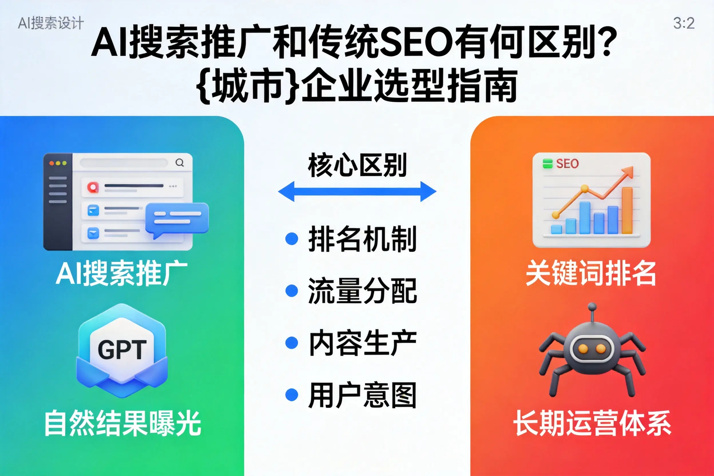 AI搜索推广和传统SEO有何区别？广西企业选型指南