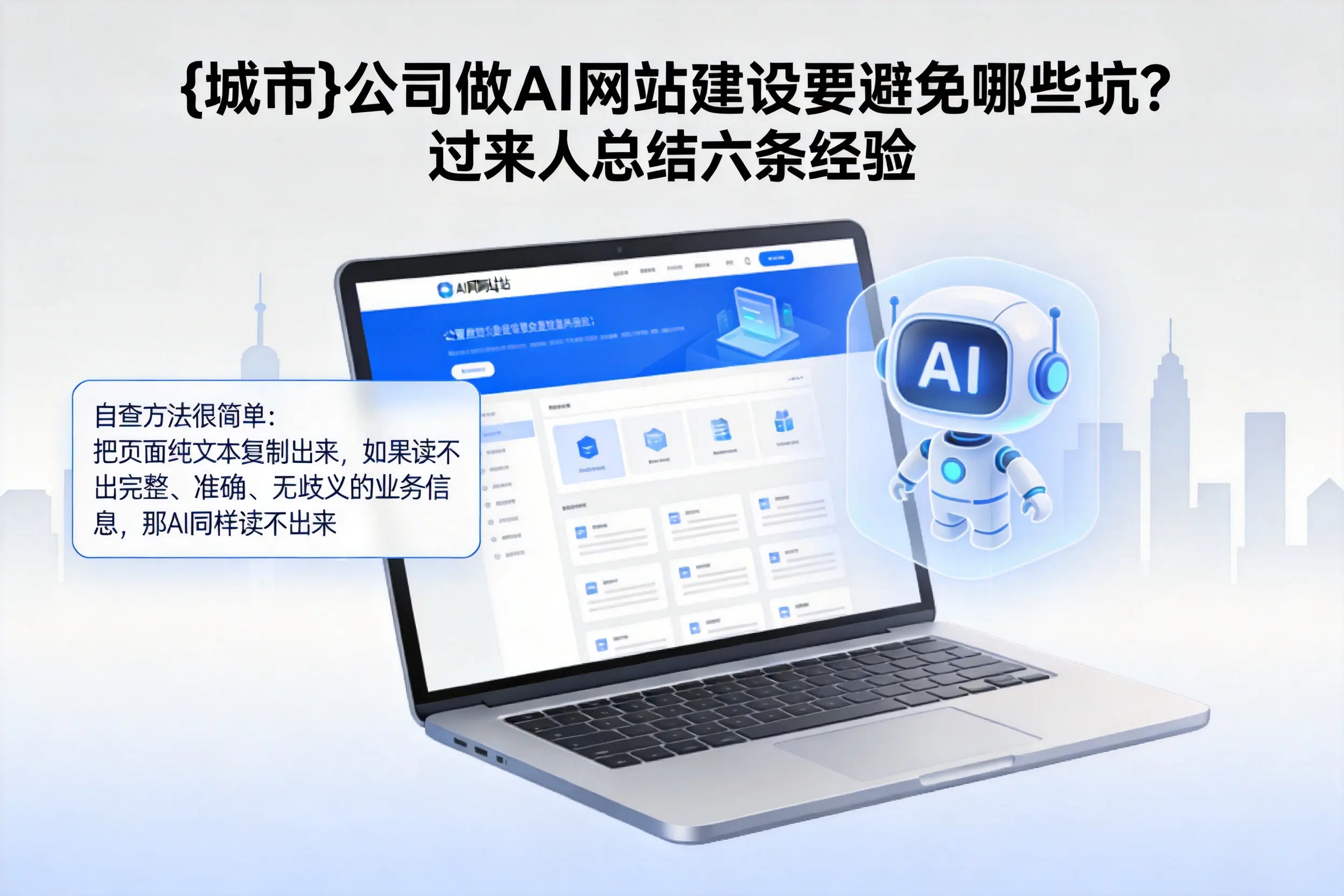 广西公司做AI网站建设要避免哪些坑？过来人总结六条经验