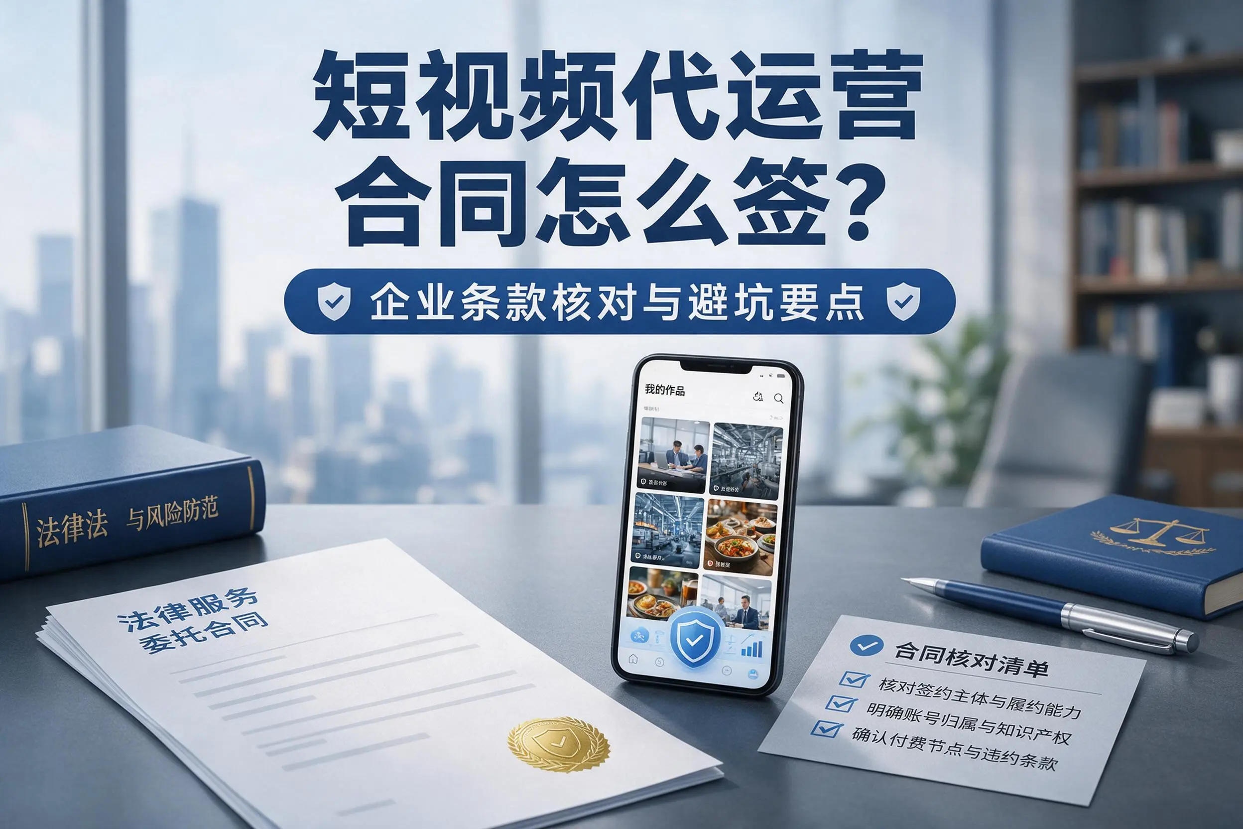 短视频代运营合同怎么签？广西企业条款核对与避坑要点
