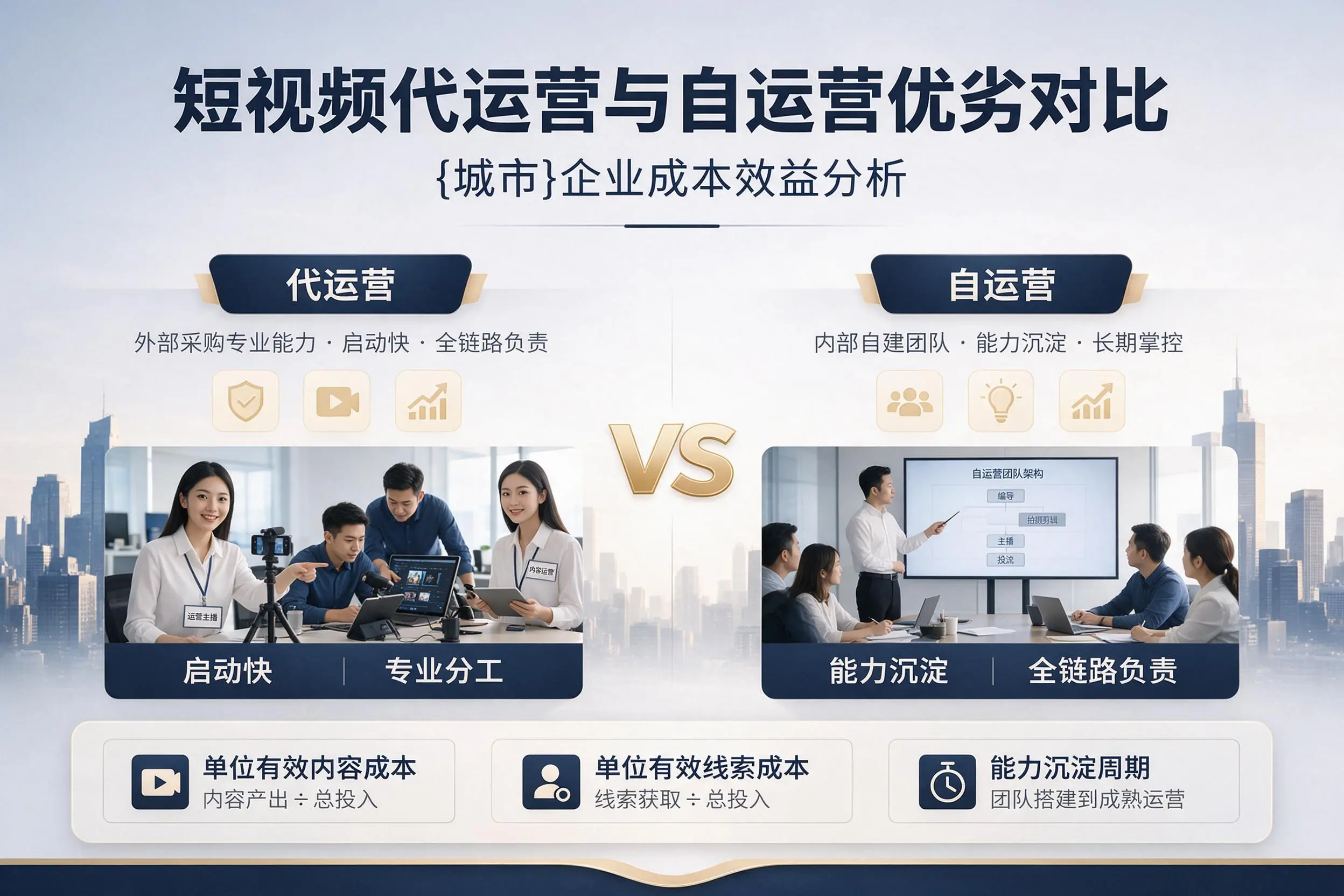 短视频代运营与自运营优劣对比：广西企业成本效益分析