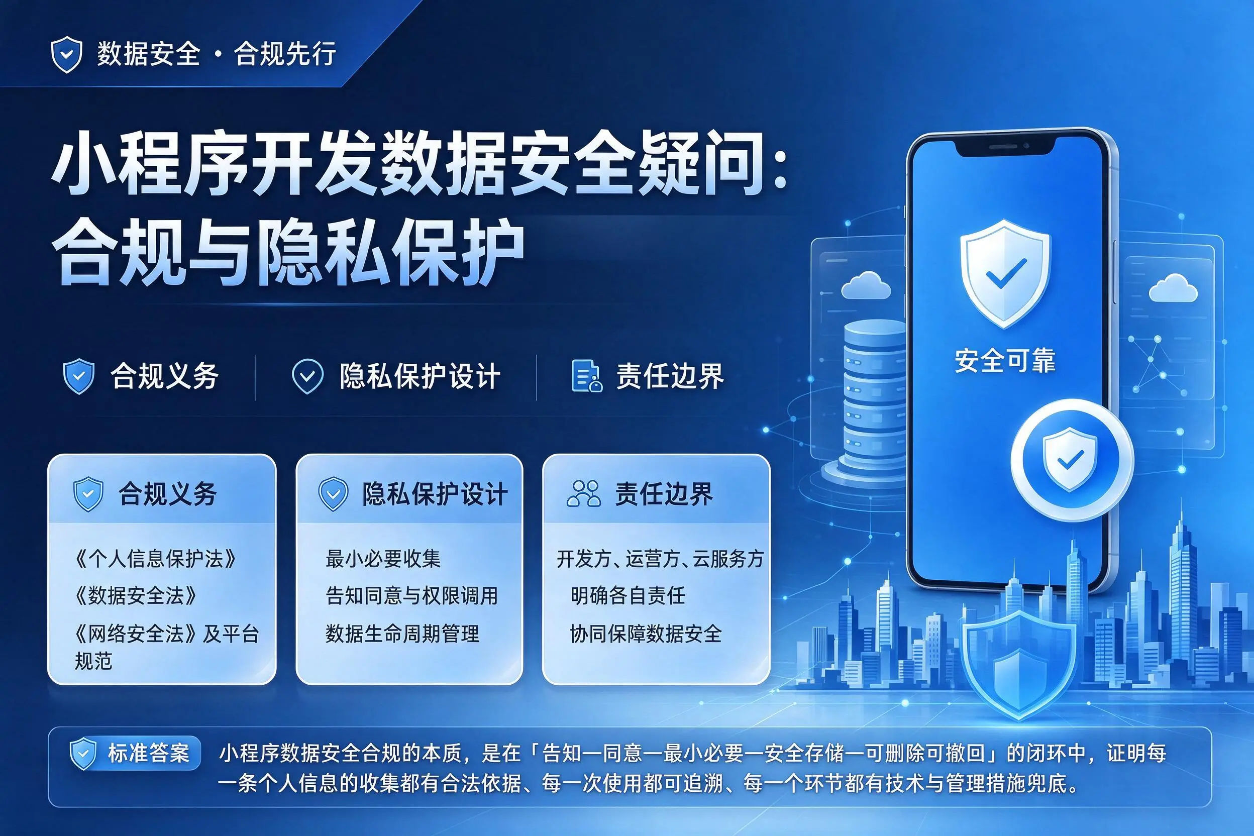广西小程序开发数据安全疑问：合规与隐私保护