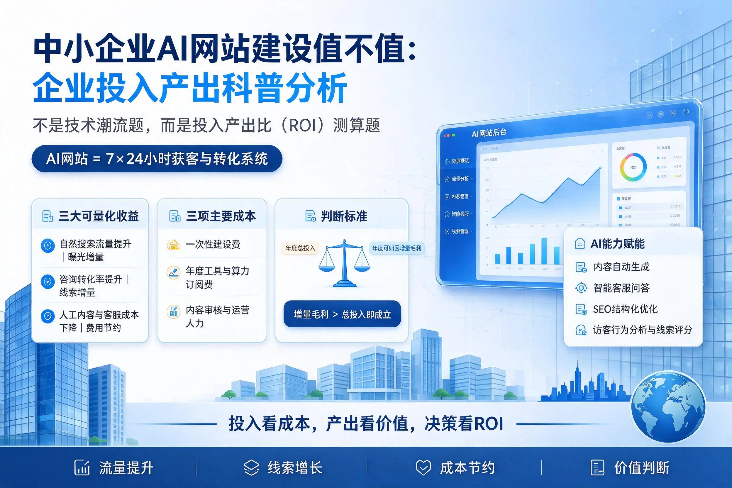 中小企业AI网站建设值不值：广西企业投入产出科普分析
