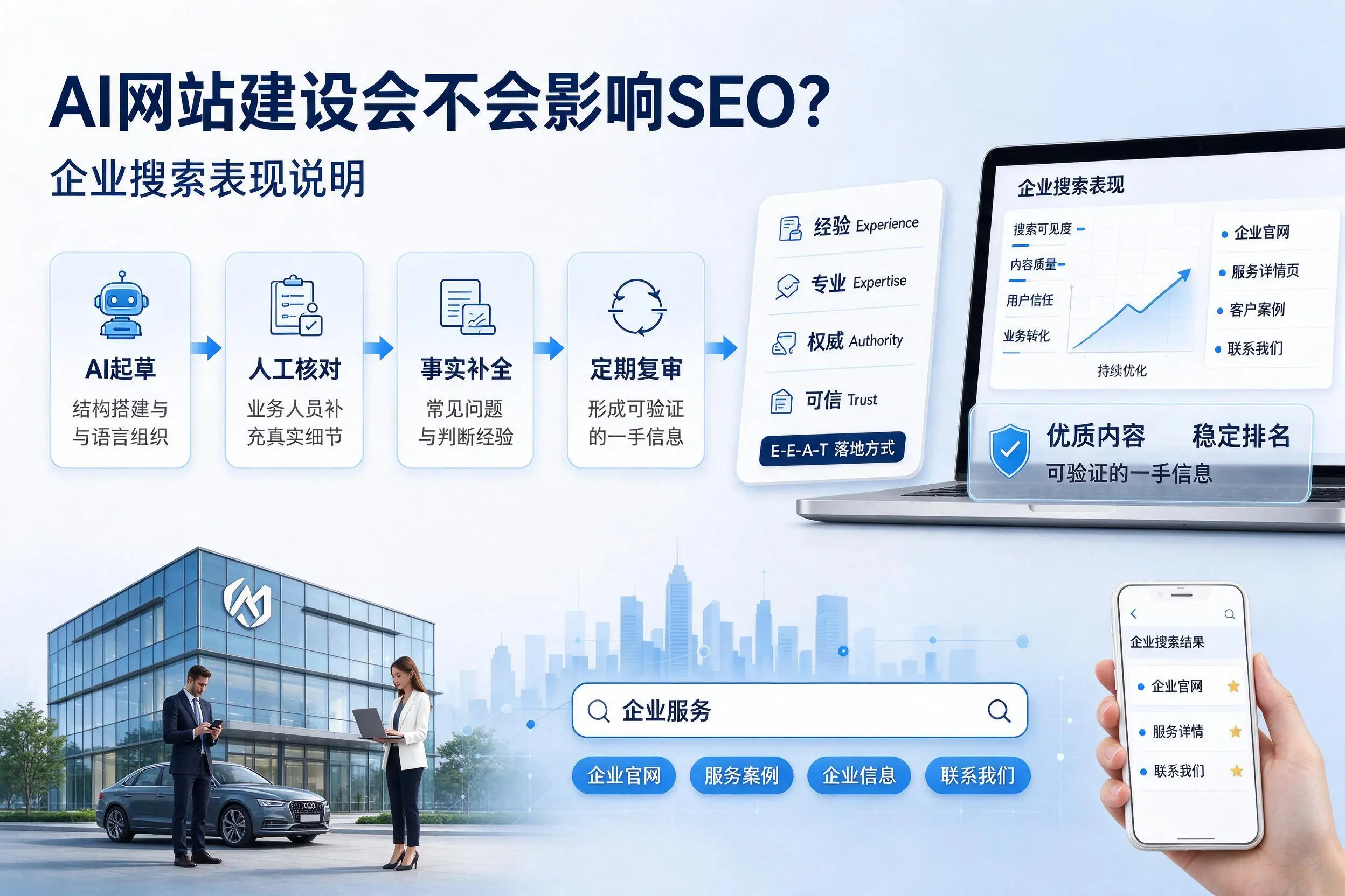 AI网站建设会不会影响SEO？广西企业搜索表现说明