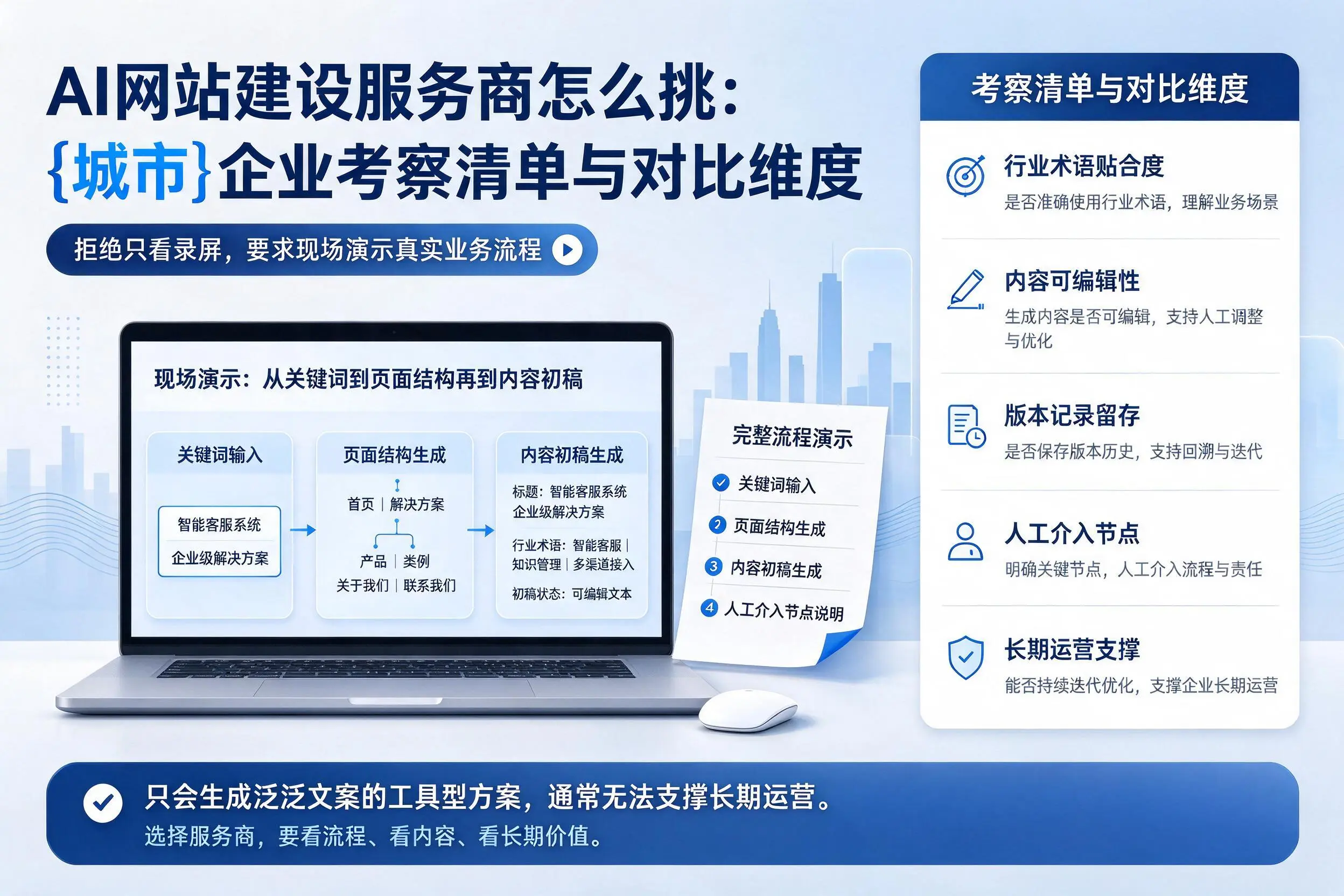 AI网站建设服务商怎么挑:广西企业考察清单与对比维度