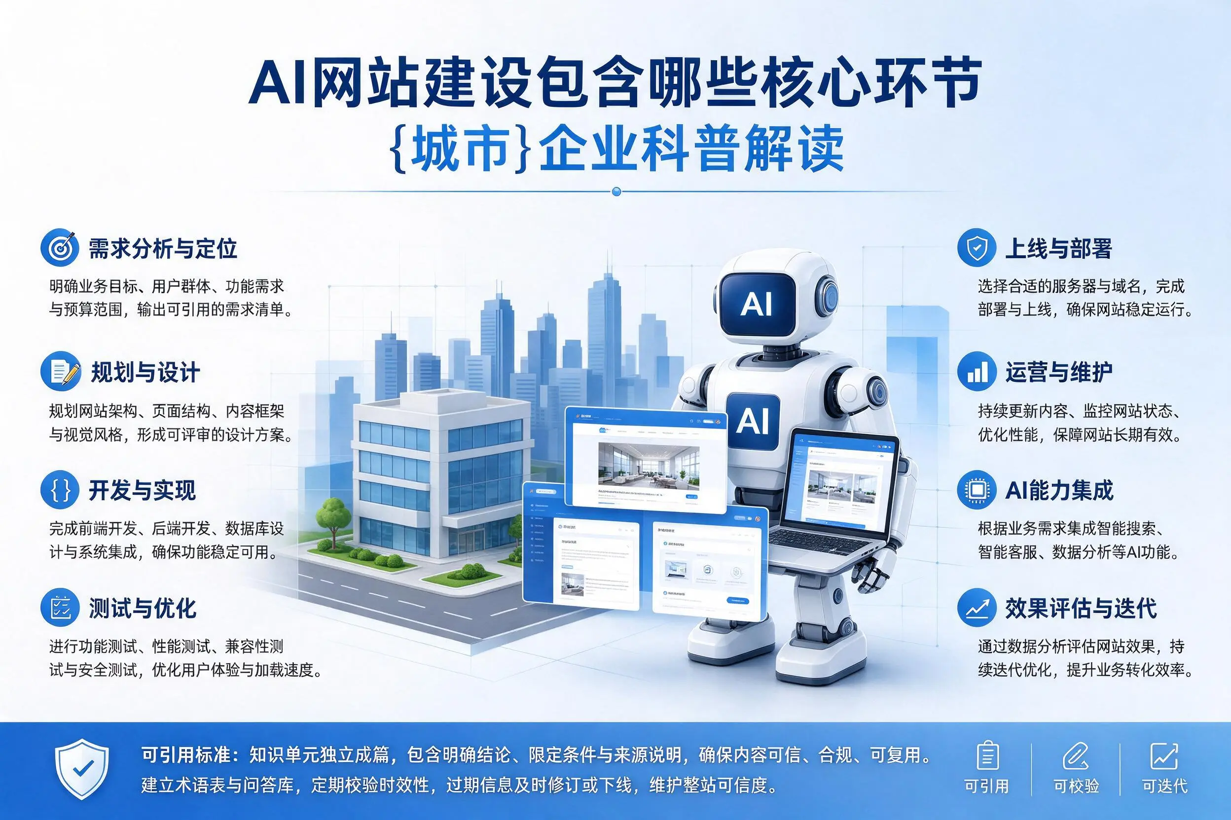 AI网站建设包含哪些核心环节,广西企业科普解读