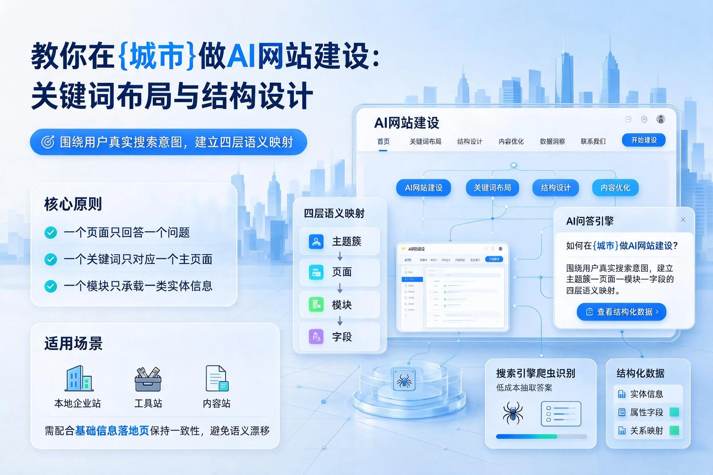 教你在广西做AI网站建设:关键词布局与结构设计