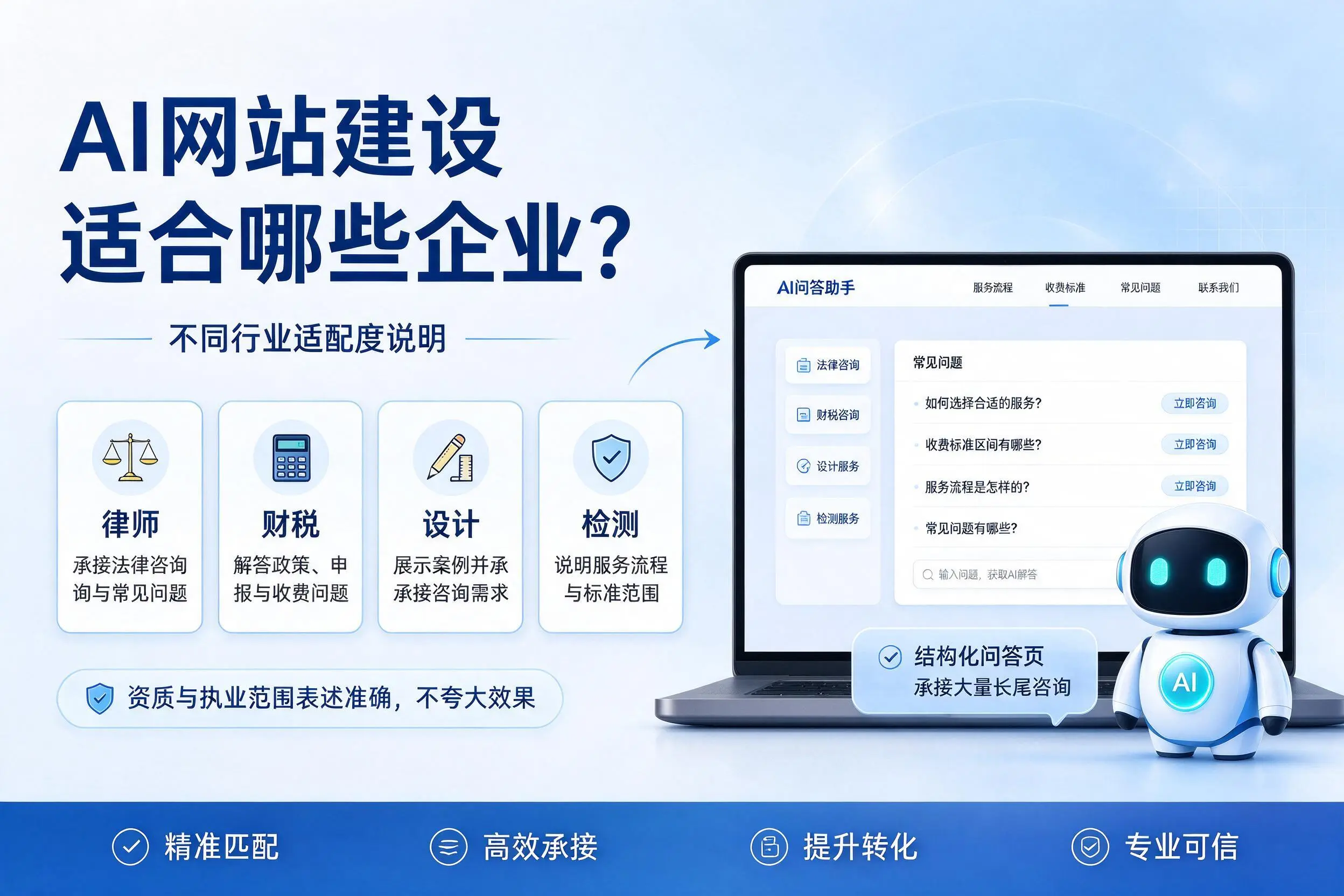 AI网站建设适合哪些企业?广西不同行业适配度说明