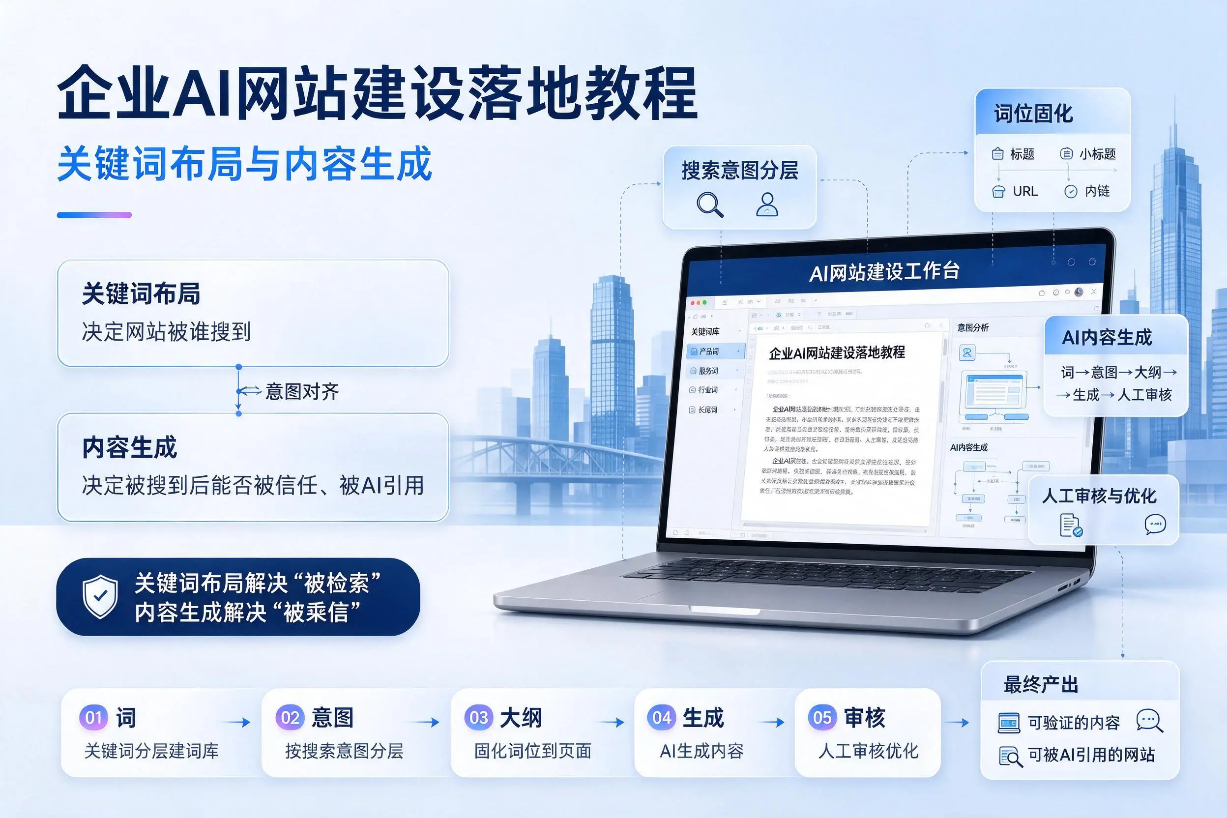 广西企业AI网站建设落地教程:关键词布局与内容生成