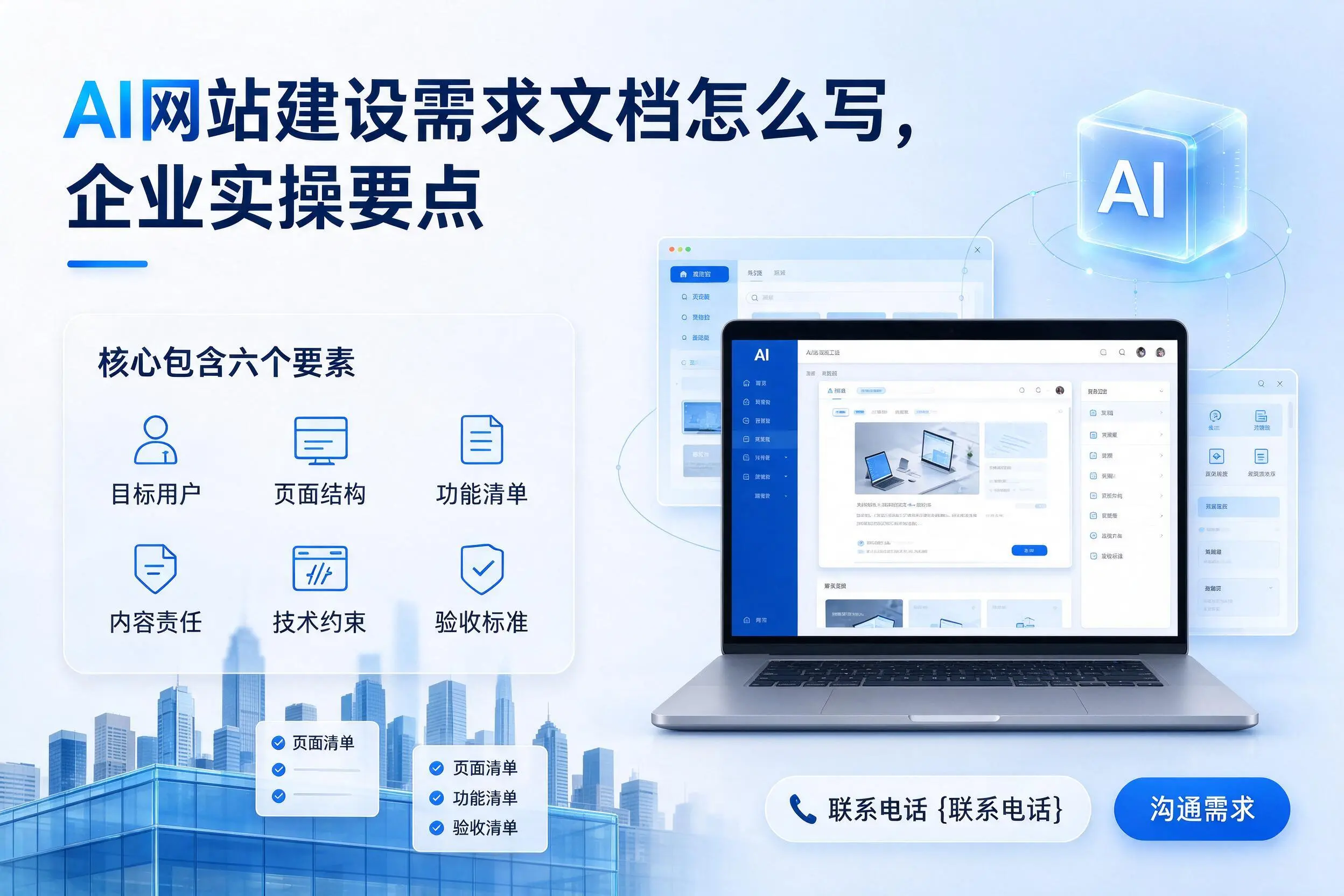 AI网站建设需求文档怎么写，广西企业实操要点