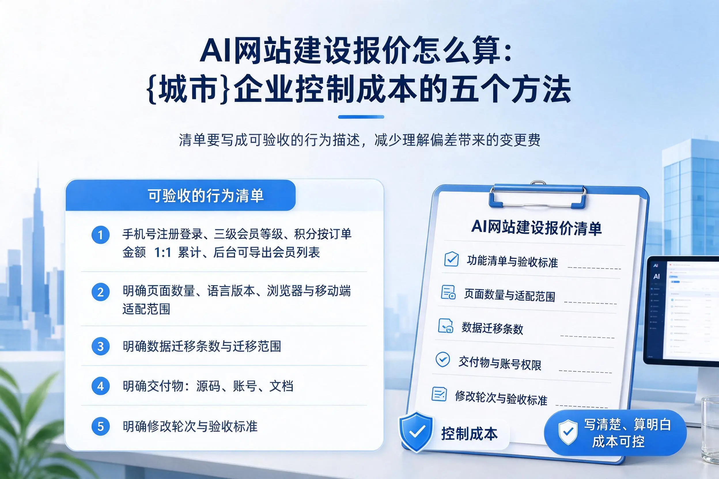AI网站建设报价怎么算：广西企业控制成本的五个方法